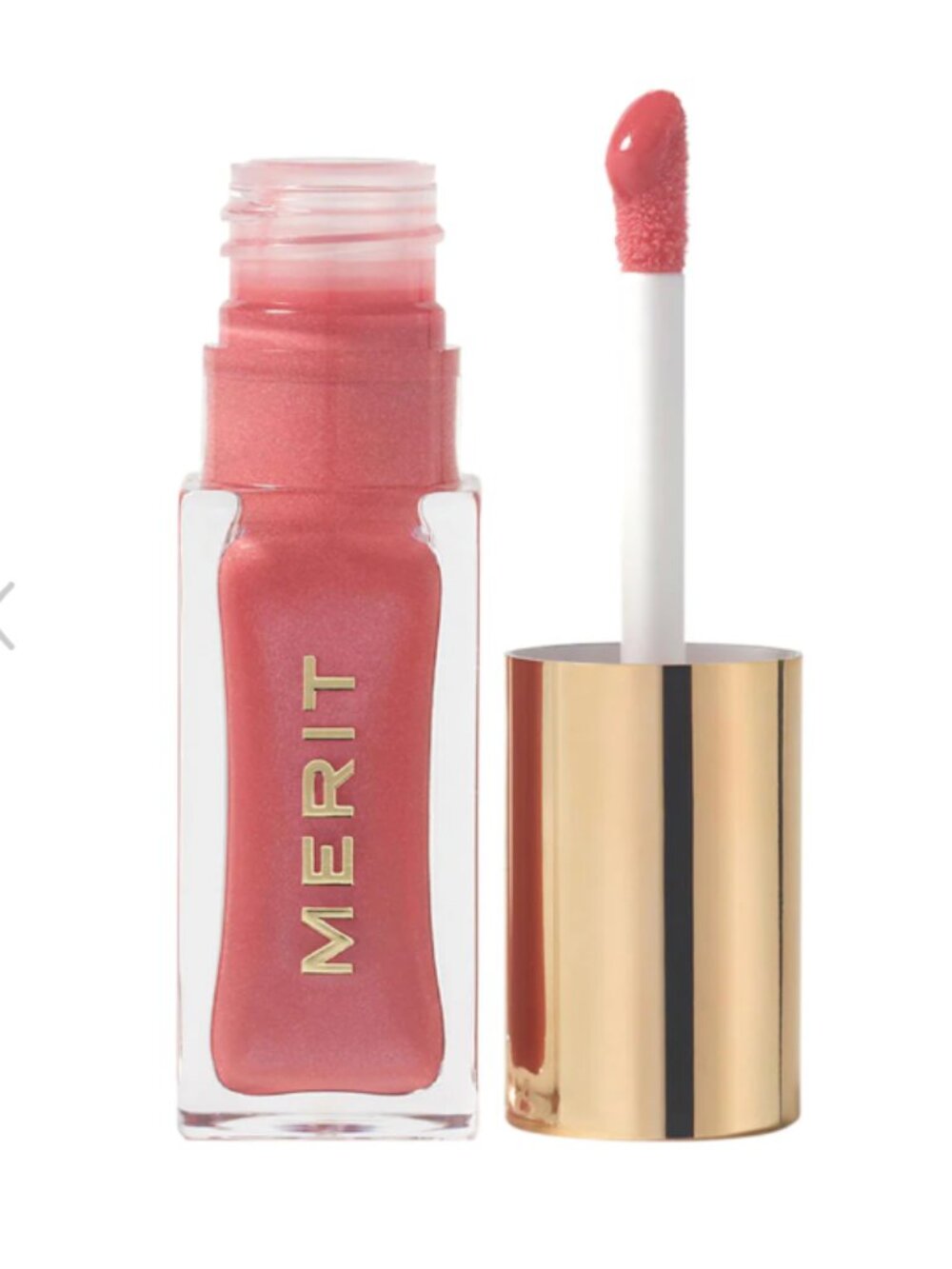 MERIT Shade Slick Hydrating Tinted Lip Oil | Pointelle (cool baby pink)